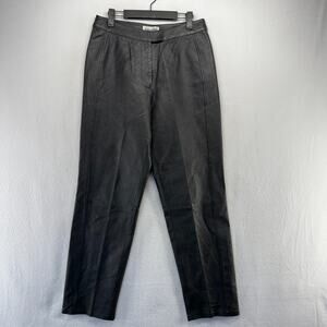 Vintage Bagatelle Leather Pants Women's 10 Black Hook Loop Hip Hop 90s (28x30)